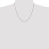 Black Bow Jewelry 1.5mm, 14k White Gold, Solid Parisian Wheat Chain Necklace - 2 of 4