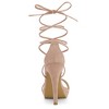 Allegra K Women's Platform Stiletto Heels Lace Up Sandals - 4 of 4