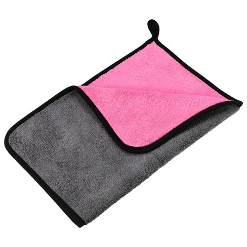 Unique Bargains Extra Large 500 Gsm Microfibre Car Drying Towel  11.81x15.75 Gray Pink 1 Pc : Target