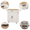 NicBex 1 Drawer Rolling Kitchen Island Cart with 1 Cabinet and 3 Open Shelves,Kitchen Island on Wheels with Towel Rack,Island Table for Kitchen - 4 of 4