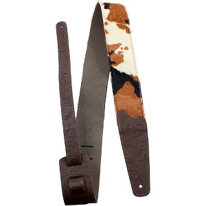 Perri's Fabric Cow Print Guitar Strap Brown 2.5 in. - 1 of 3