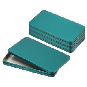 Unique Bargains Tinplate Money Ticket Credit Card Check Organizing Decorative Banks 6.7" x 3.5" 4 Pcs - 1 of 4