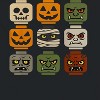 Rerun Island Men Halloween Block Heads  Short Sleeve Graphic Cotton T-Shirt - 2 of 4