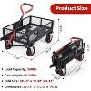 Steel Garden Cart – Heavy Duty 360 LBS Yard & Garden Wagon with 6" All-Terrain Tires, 180° Rotating Handle & Collapsible Design - 2 of 4