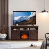 NicBex 57.87 Inch Fireplace TV Stand for TVs Up to 65 Inch Farmhouse Entertainment Center with 2 Doors & Storage 18 Inch Fireplace Insert - 2 of 4