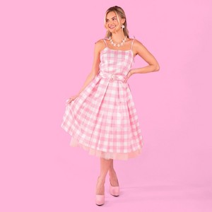 A Leading Role x Mattel Barbie Pink Gingham Premium Adult Dress Up - Barbie The Movie - 1 of 4