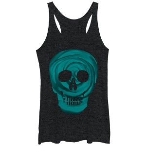 Women's Lost Gods Hypnosis Skull Racerback Tank Top - 1 of 3