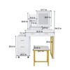 FONTOI Makeup Vanity Desk with 5 Drawers&Chair, Dressing Table with Drawer&Cabinet for Women's Bedroom, White, 15.75"*53.15"*31.5" - 3 of 4