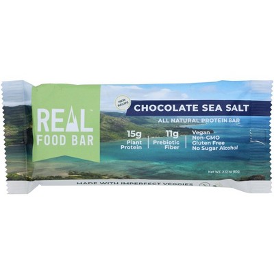 Real Food Bar Chocolate Sea Salt  - Case of 12 - 2.12 OZ
