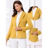 INSPIRE CHIC Women's Lapel Collar Long Sleeve Faux Suede Work Office Blazer - 2 of 4