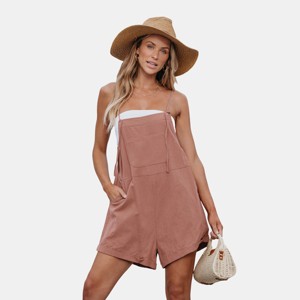 Women's Pink Romper with Pockets for Summer Getaways - Cupshe - 1 of 4