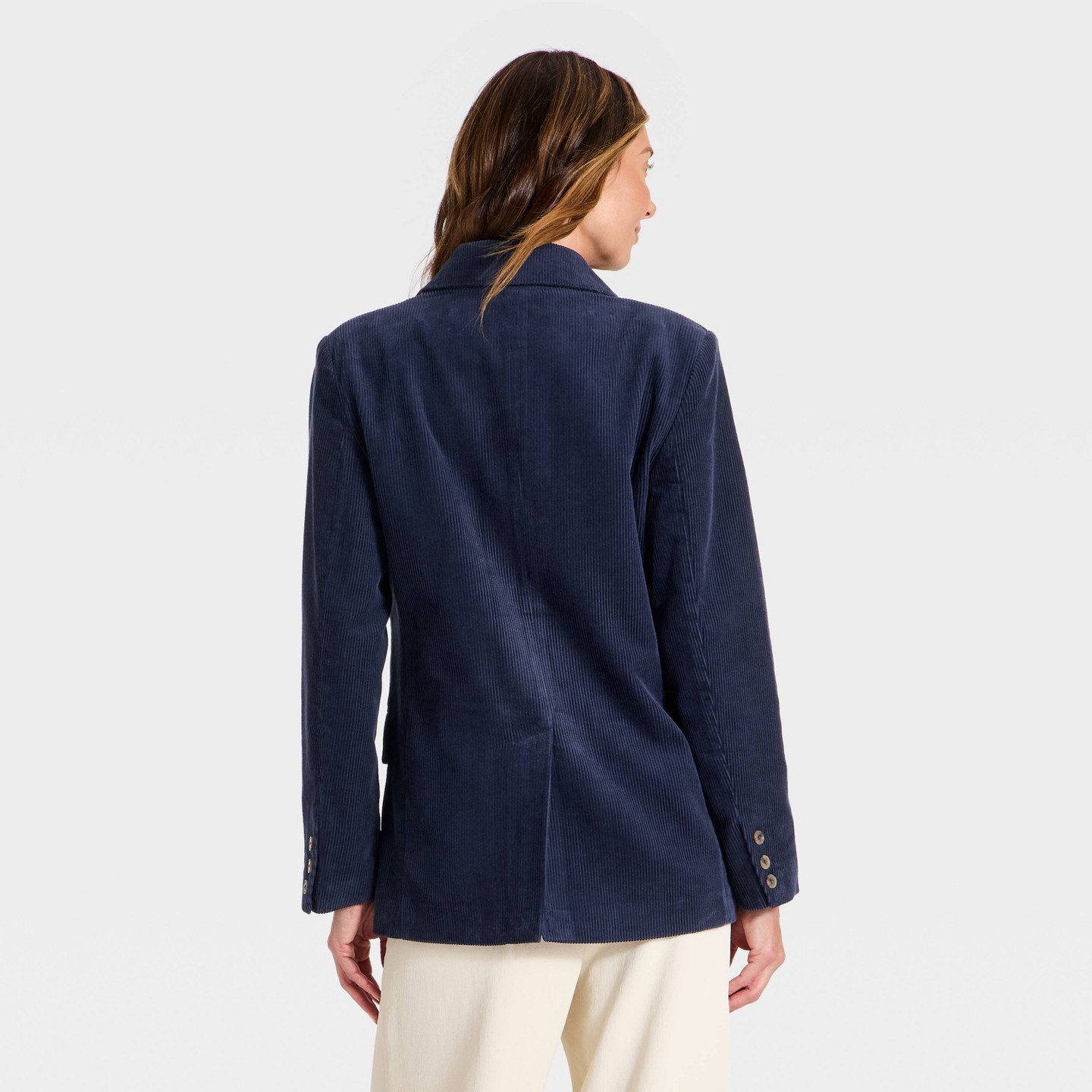 Женский пиджак A New Day Collared Corduroy Blazer, цвет: Тёмно-синий — фото 2