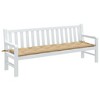 vidaXL Garden Bench Cushion Non-Slip Outdoor Seat Pad Melange Beige Polyester 78.7" x 19.7" x 2.8" for Garden Patio and Indoor Use - 2 of 4