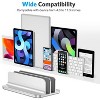 Attop Vertical Laptop Stand, Double Desktop Stand Holder with Adjustable Dock Silver - 3 of 4