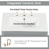 MOEPISY 24 inch Bathroom Vanity with Sink, Bathroom Vanity Cabinet with Two Drawers and Door, Adjustable Shelf - 4 of 4