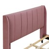 Platform Bed Frame with Fabric Upholstered Headboard and Wooden Slats Support, Fully Upholstered Mattress Foundation - 3 of 4