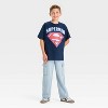 Boys' Super-Man Short Sleeve Graphic T-Shirt - Blue - 4 of 4