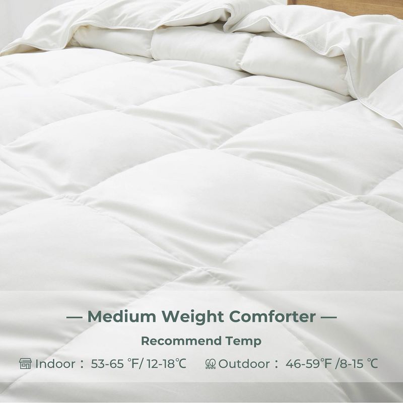 Peace Nest Lightweight & Medium Weight White Goose Feather Down Comforter, 5 of 9