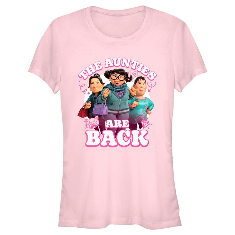 Juniors Womens Turning Red The Aunties are Back T-Shirt, 1 of 5