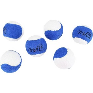 Midlee Dog Tennis Balls- Blue/White- Set of 6 - 1 of 3