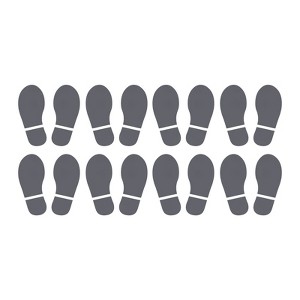 Unique Bargains Home Classroom Floor Stairs Decal PVC Footprint Sticker 8 Pairs - 1 of 4