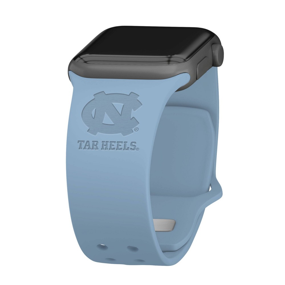 Photos - Smartwatches NCAA North Carolina Tar Heels Wordmark Engraved Apple Watch Band - 42/44/4