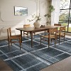 Acekool Modern Geometric Rug - Washable 5x7 Non-Slip Area Carpet in Black & Grey - 3 of 4