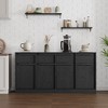 Garvee Sideboard Buffet Cabinet with Storage Drawers, 4-Door Kitchen Cabinet with Wood Handles, Modern Console Table for Dining Room, Entryway - 4 of 4