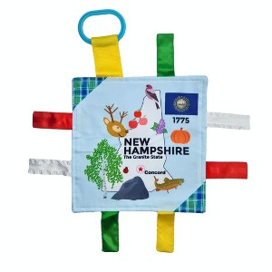 Baby Jack The Learning Lovey New Hampshire State Baby Tag Crinkle Square Toy That Teaches Facts 8" x 8" - 1 of 4