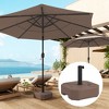 Outsunny Patio Umbrella Base Holder, Outdoor Umbrella Stand Base, Filled Up to 55lbs with Stand or 44lbs with Water for Garden, Poolside - 3 of 4