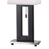 360 Lighting Floating Rectangle Modern Table Lamp 30" Tall Black Metal Open Frame White Fabric Box Shade for Bedroom Living Room Bedside Nightstand - 3 of 4
