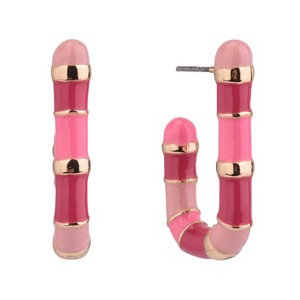 Isaac Mizrahi New York Multi Color Pink U Shape Drop Earrings - 1 of 1