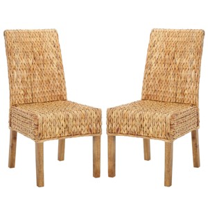 Sanibel 18" H Water Hyacinth Side Chair (Set of 2) - FOX6504 - Safavieh Couture - 1 of 4