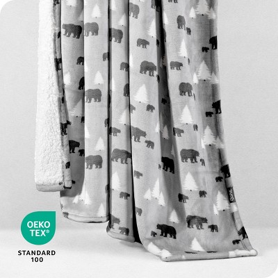 Kodiak Sherpa Fleece Reversible Throw - Soft & Lightweight