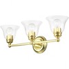 Livex Lighting Moreland 3 - Light Vanity in  Polished Brass - 2 of 4