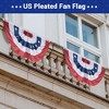 Yescom 1.5x3 Ft USA Pleated Fan Flag Half Fan Banner American Bunting Decoration 2 Pack - 3 of 4