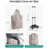 Rolling Duffle Bag with Wheels, 35L Carry on Travel Bag with Detachable Wheels, PVC Wet Pocket Duffel bag - 4 of 4
