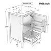 TOBILI 20" Bathroom Vanity with Sink, Bathroom Cabinet with A Door, Door Shelf Storage and Adiustable Foot Pads, A Drawer, White - 3 of 4