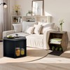 FONTOI 47.24" Hexagonal Coffee Table with Multi-hole Design, Floor Mount Side Table for Living Room Bedroom, Antique Brown, 23.62"*15.74"*23.62" - 4 of 4