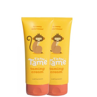 T is for Tame – Hair Taming Cream for Kids, Natural Anti-Frizz & Flyaway Control, Smooths Bed Head and Curls, Safe for Babies and Toddlers, 3.38 fl oz