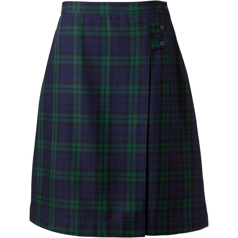 School Uniform Young Women's Plaid A-line Skirt Below the Knee, 1 of 4