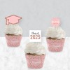 Big Dot of Happiness Rose Gold Grad - Cupcake Decoration - 2025 Graduation Party Cupcake Wrappers and Treat Picks Kit - Set of 24 - 3 of 4