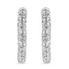 Haus of Brilliance Silver 1/2 Cttw Diamond Wire Cage Style Hoop Earring - 3 of 4