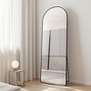FONTOI Floor Standing Full Length Mirrors Wall Mirror, Decorative Mirror, Clothing Store, Large Mirror, Wall Mounted, Black 23.2*0.6"*64.9" - 2 of 4