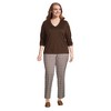 Lands' End Women's Relaxed Supima Cotton Long Sleeve V-Neck T-Shirt - 4 of 4