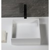 ALFI  14 Inches Square White Matte Solid Surface Resin Sink - 3 of 4