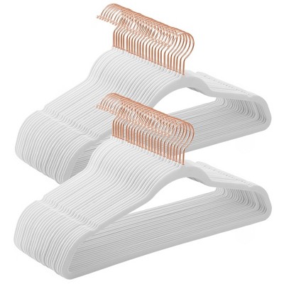 SONGMICS 50 Pack Baby Hangers Children's Hangers for Closet with Rose  Gold,Non-Slip Hangers,Light Pink 