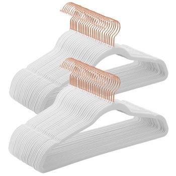 Songmics Rubber-coated Plastic Hangers, 50 Pack Non-slip Coat