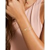 Dainty Initial Heart Gold Bracelets for Women Trendy, 14K Real Gold Letter Charm Bracelet Jewelry - 2 of 4