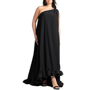 ELOQUII Women's Plus Size Dramatic Ruffle Gown - 1 of 4